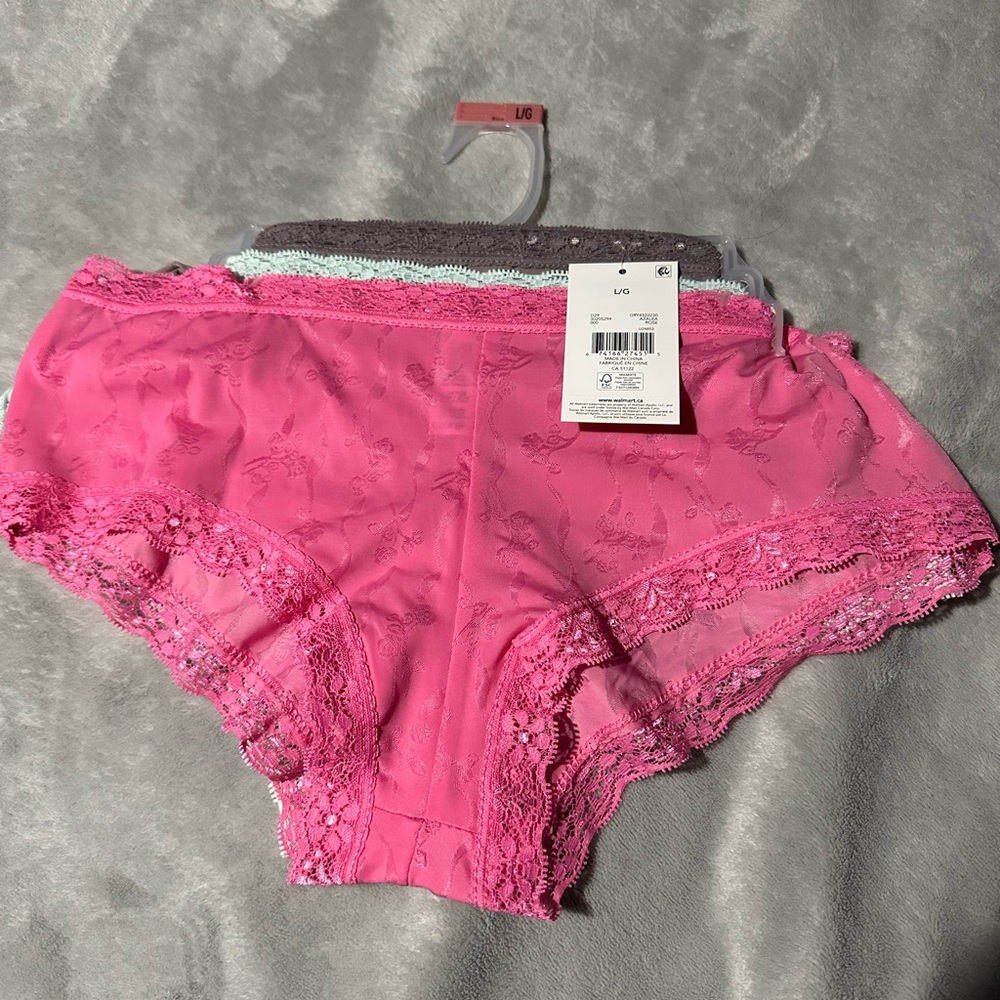 3 pack lace hipsters underwear